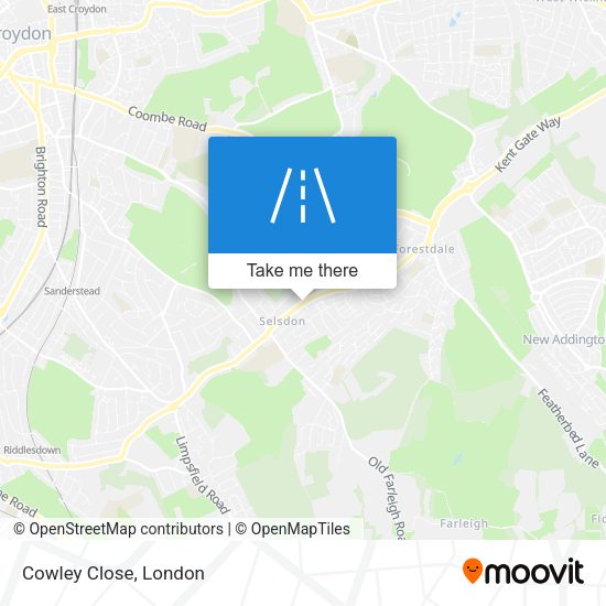 Cowley Close map