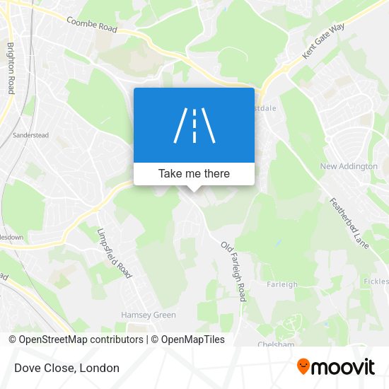 Dove Close map