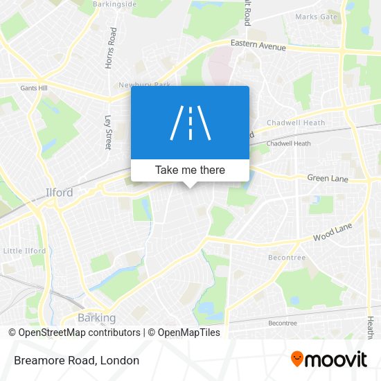 Breamore Road map