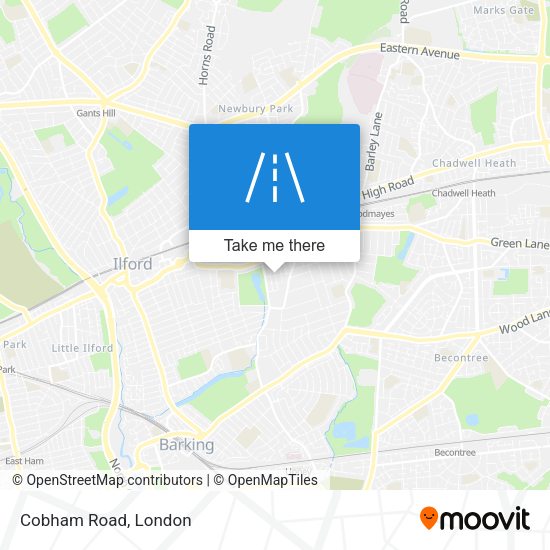 Cobham Road map