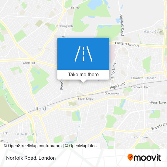 Norfolk Road map