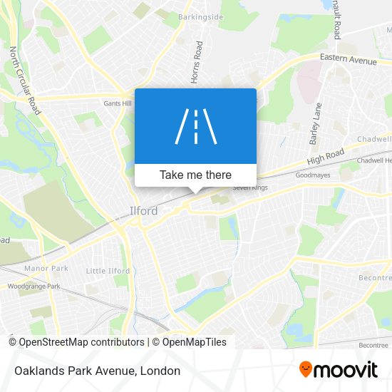 Oaklands Park Avenue map