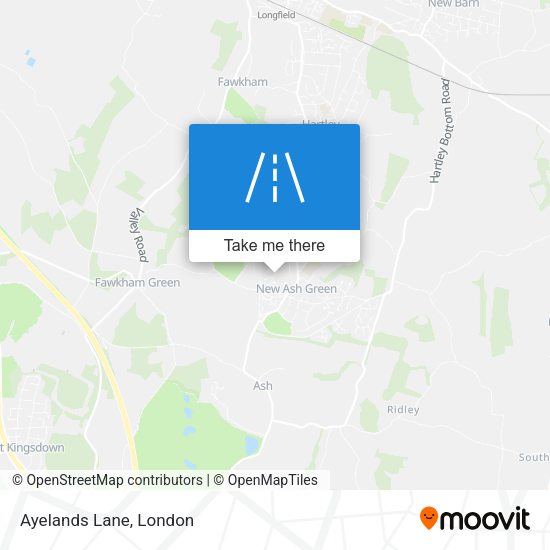 Ayelands Lane map