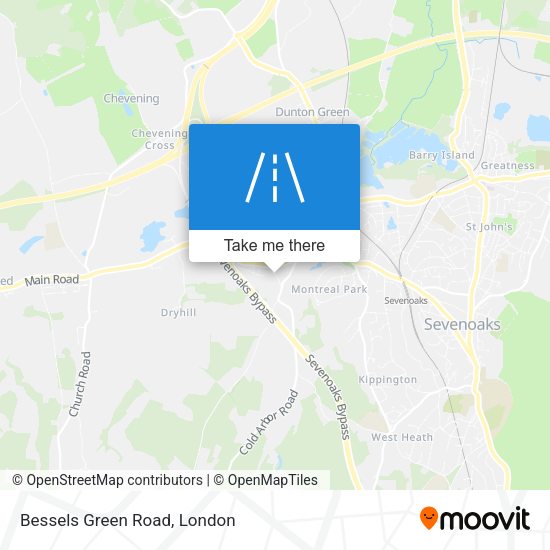 Bessels Green Road map