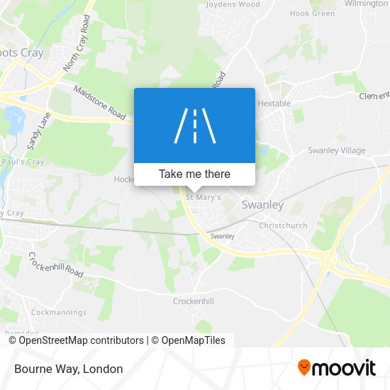 Bourne Way map