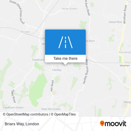 Briars Way map