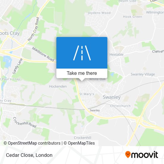 Cedar Close map