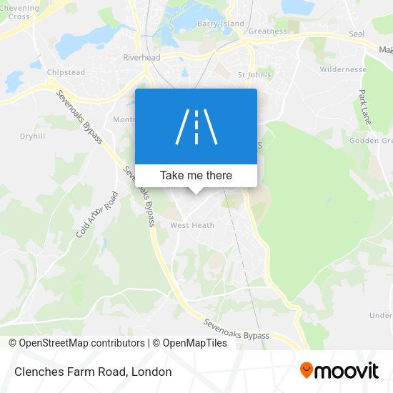 Clenches Farm Road map