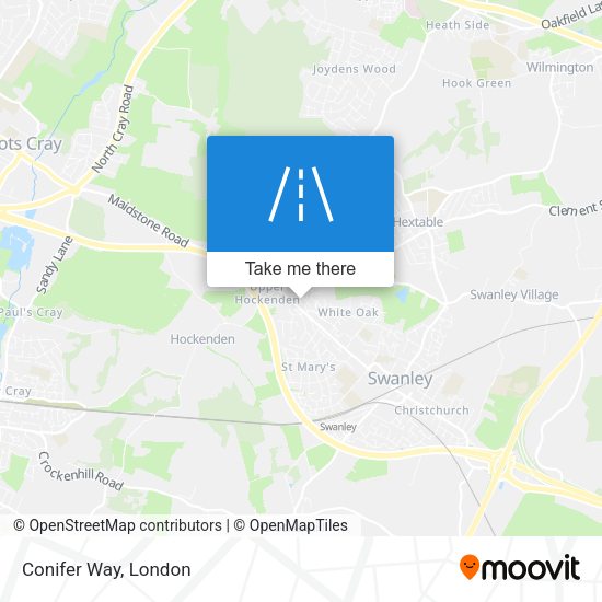 Conifer Way map