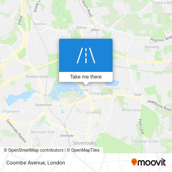 Coombe Avenue map