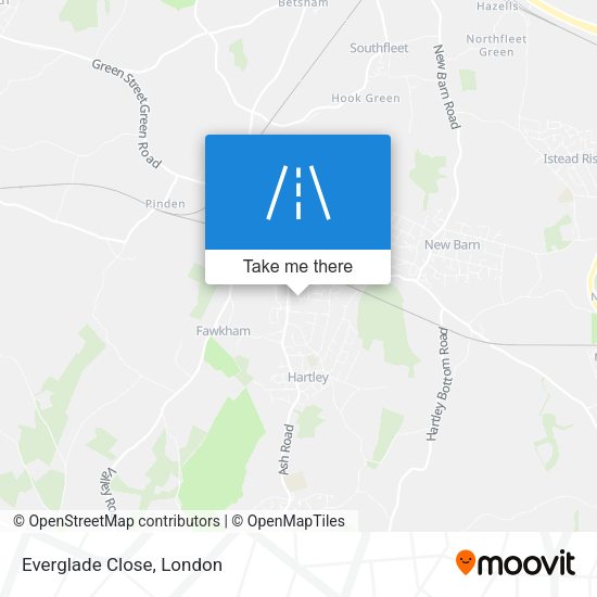 Everglade Close map