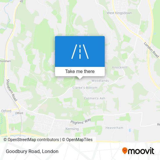 Goodbury Road map