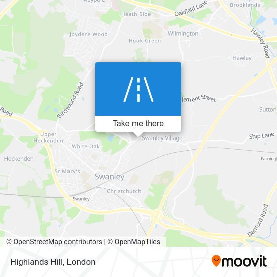 Highlands Hill map