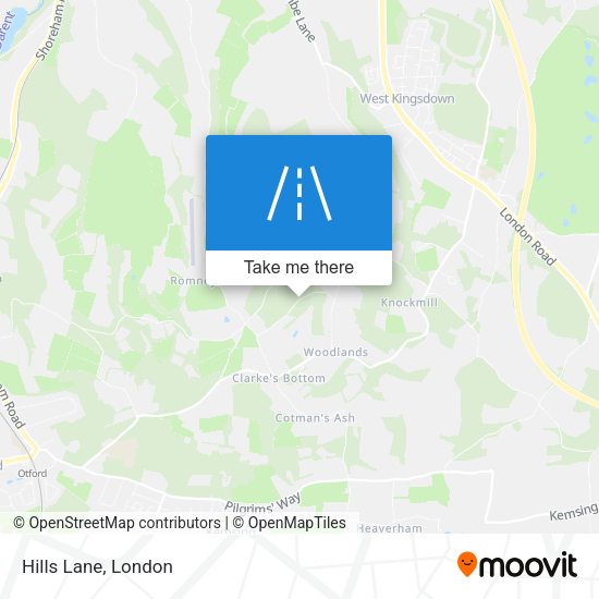 Hills Lane map