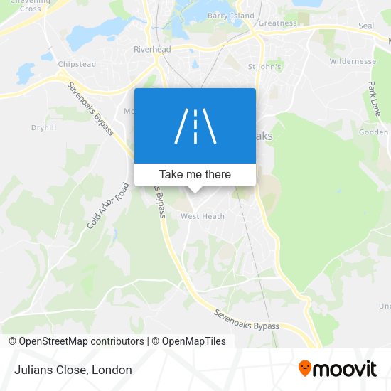 Julians Close map