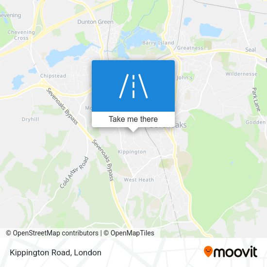 Kippington Road map