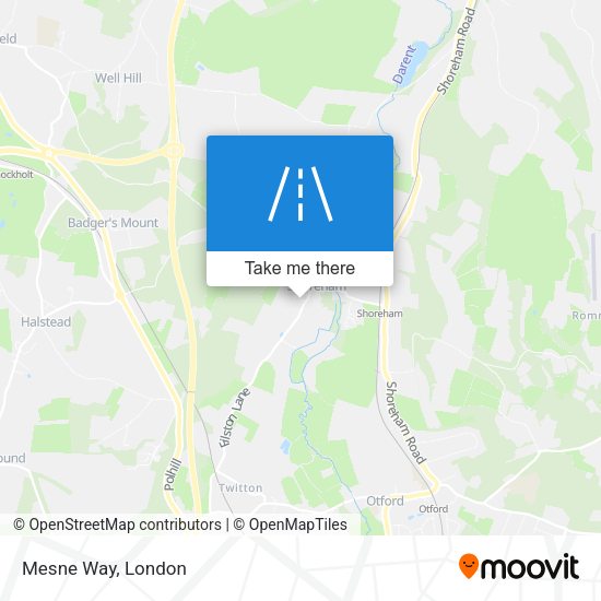 Mesne Way map