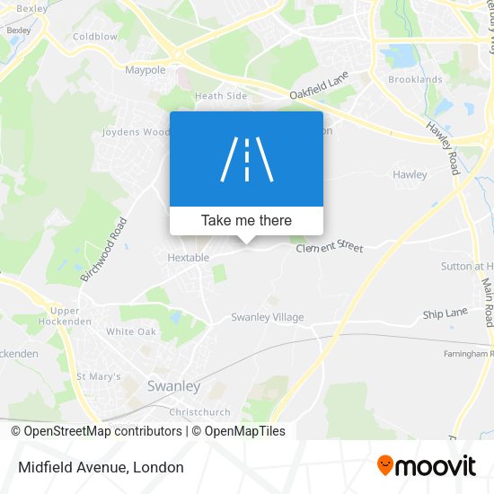 Midfield Avenue map