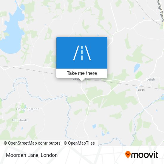 Moorden Lane map