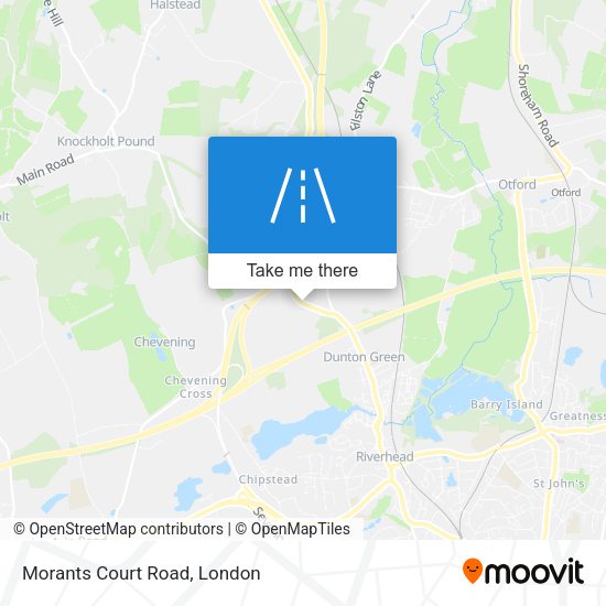Morants Court Road map