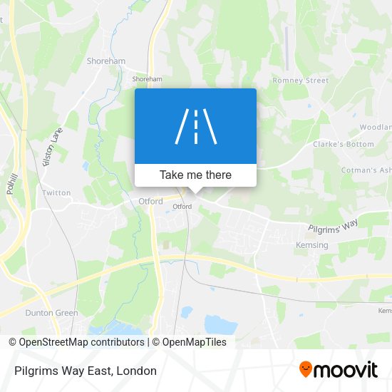 Pilgrims Way East map