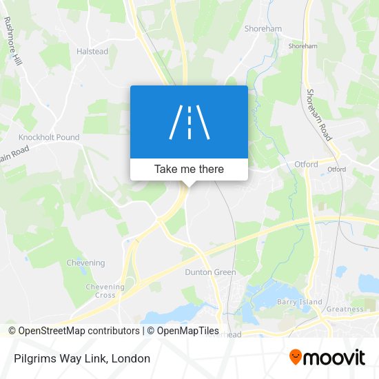 Pilgrims Way Link map