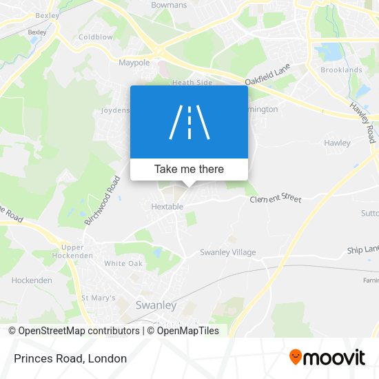 Princes Road map