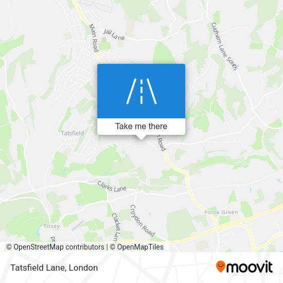 Tatsfield Lane map