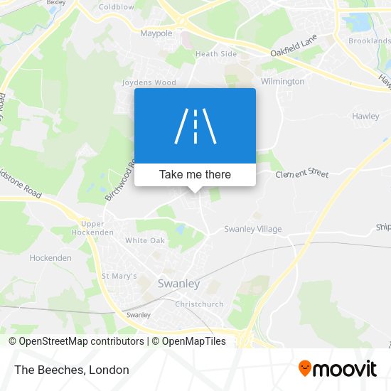 The Beeches map