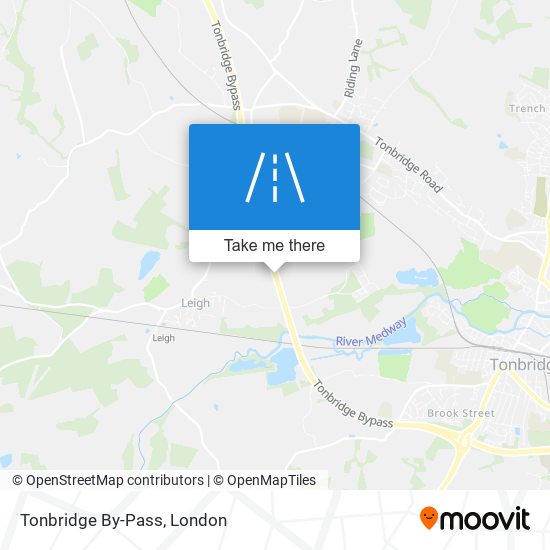 Tonbridge By-Pass map