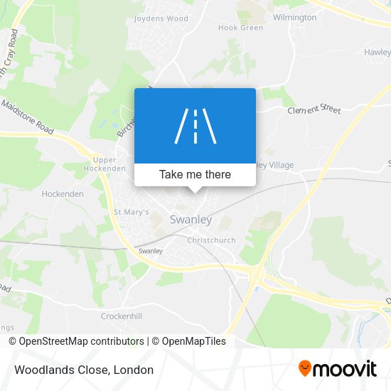 Woodlands Close map
