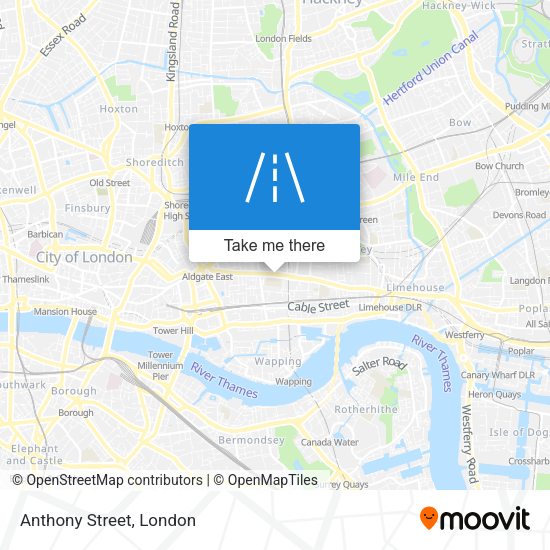 Anthony Street map