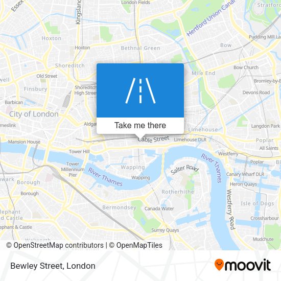 Bewley Street map