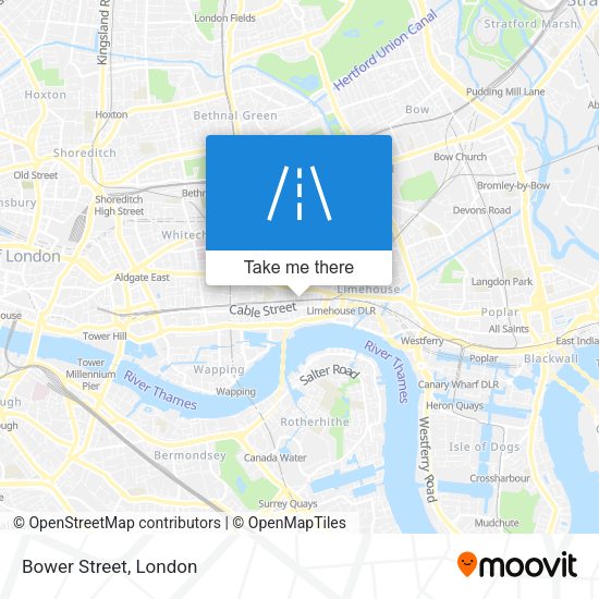 Bower Street map