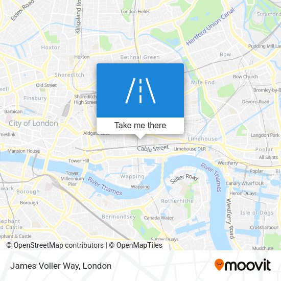 James Voller Way map