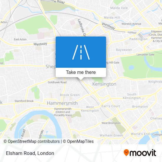 Elsham Road map