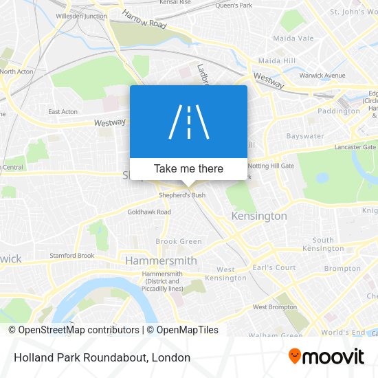 Holland Park Roundabout map