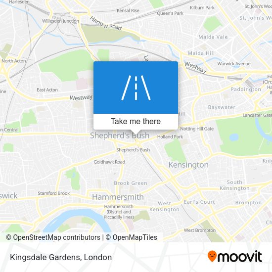 Kingsdale Gardens map
