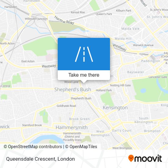 Queensdale Crescent map