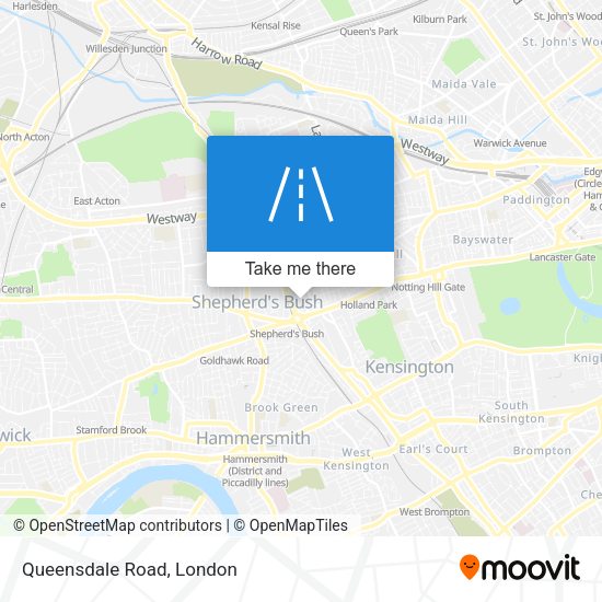 Queensdale Road map