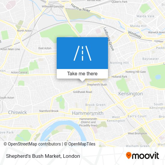 Shepherd's Bush Market map