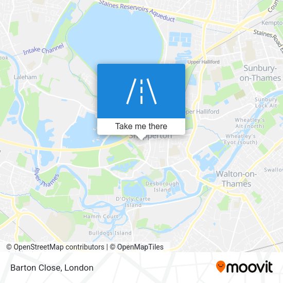 Barton Close map