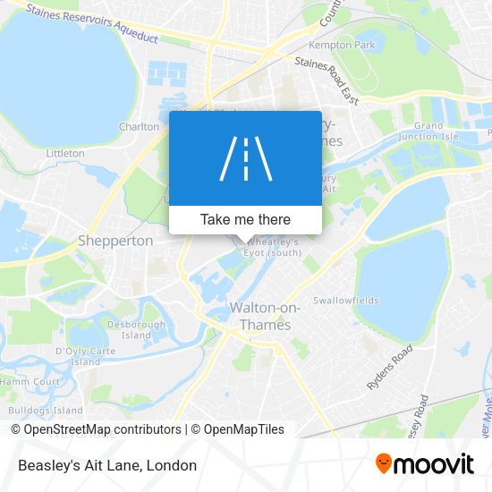 Beasley's Ait Lane map