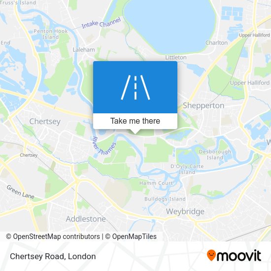 Chertsey Road map