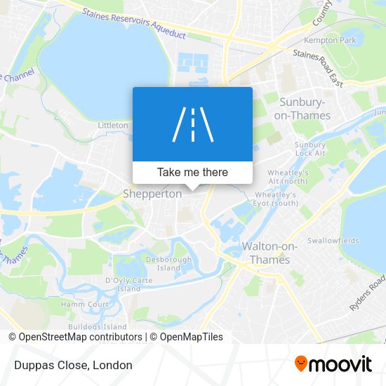 Duppas Close map