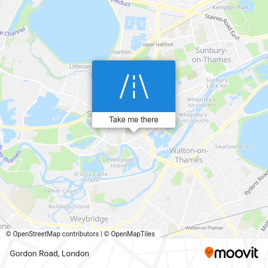 Gordon Road map