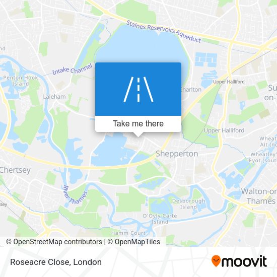 Roseacre Close map