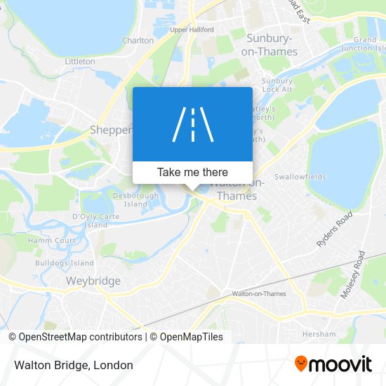 Walton Bridge map
