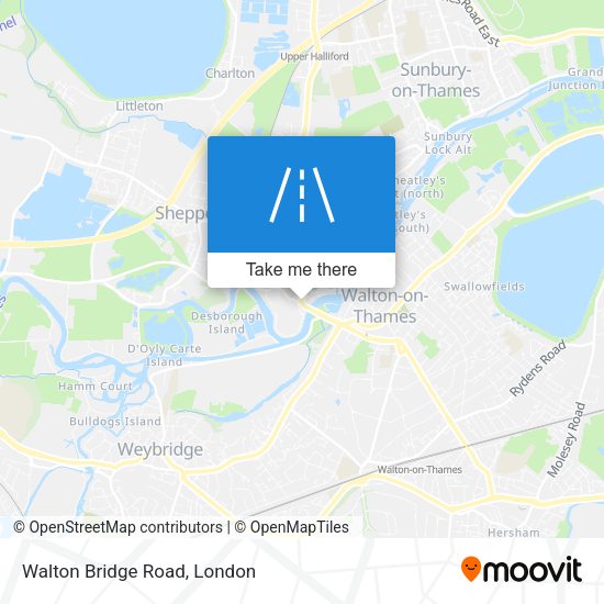 Walton Bridge Road map