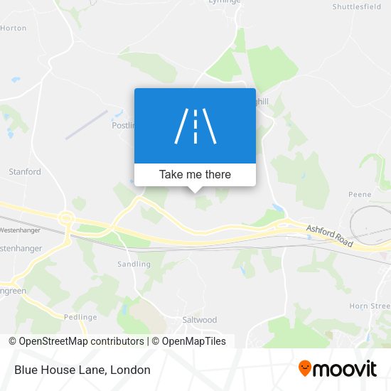 Blue House Lane map